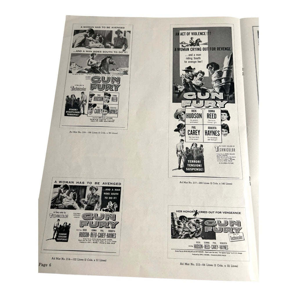 Vintage Movie Press Book Showmans Manual Gun Fury 1953