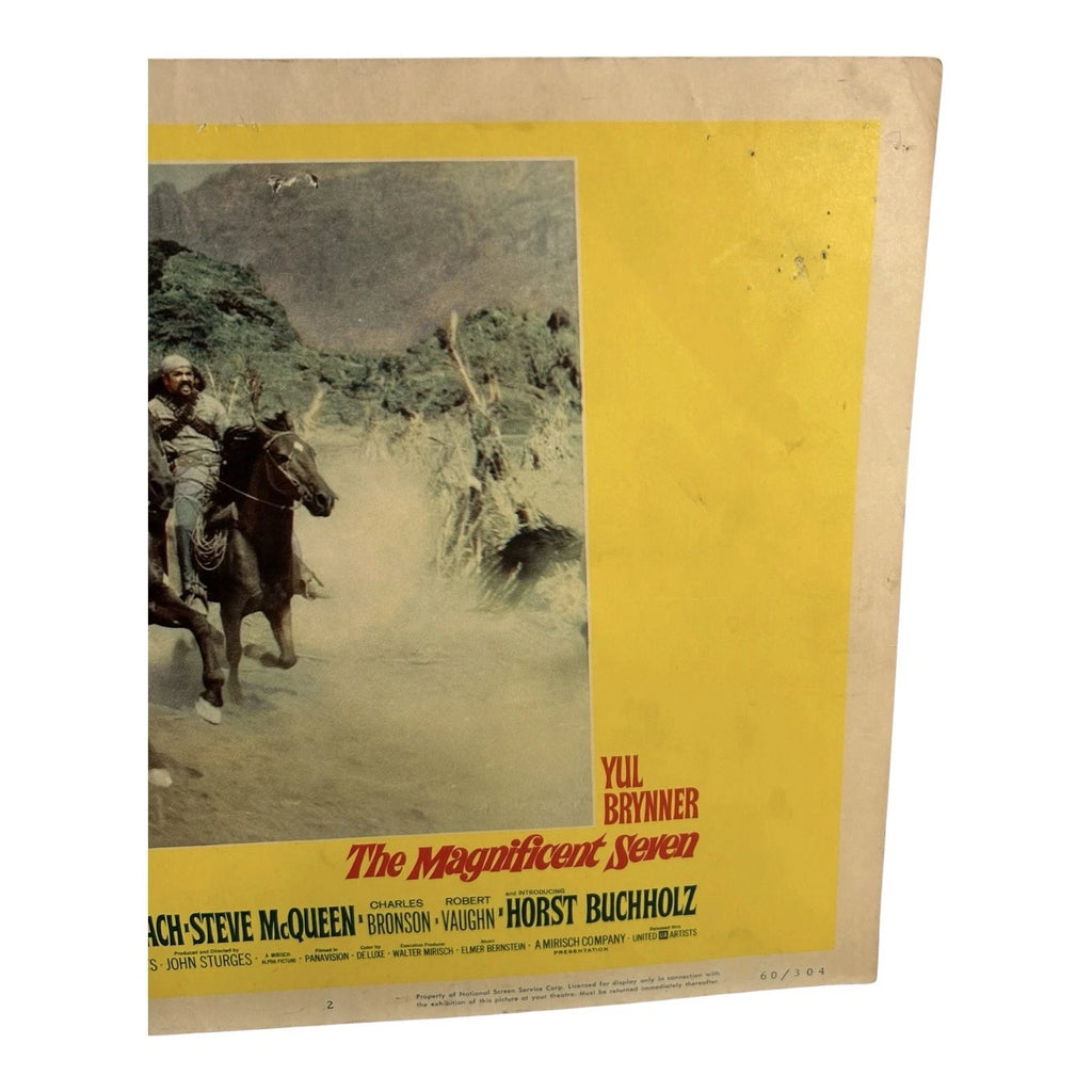 Vintage Western Movie Lobby Card The Magnificent Seven 1960 (E)