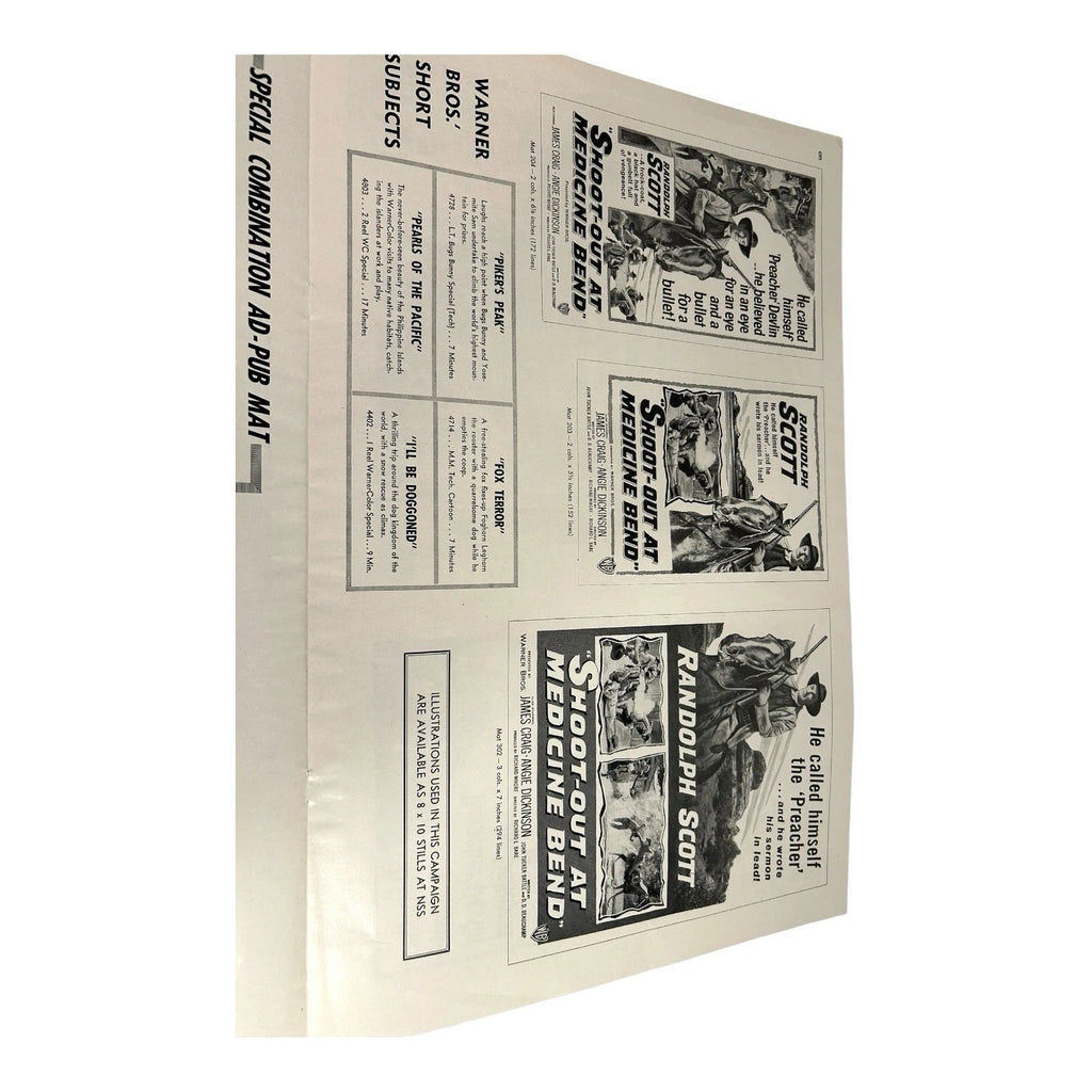 Vintage Movie Press Book Showmans Manual Shoot-Out At Medicine Bend 1957