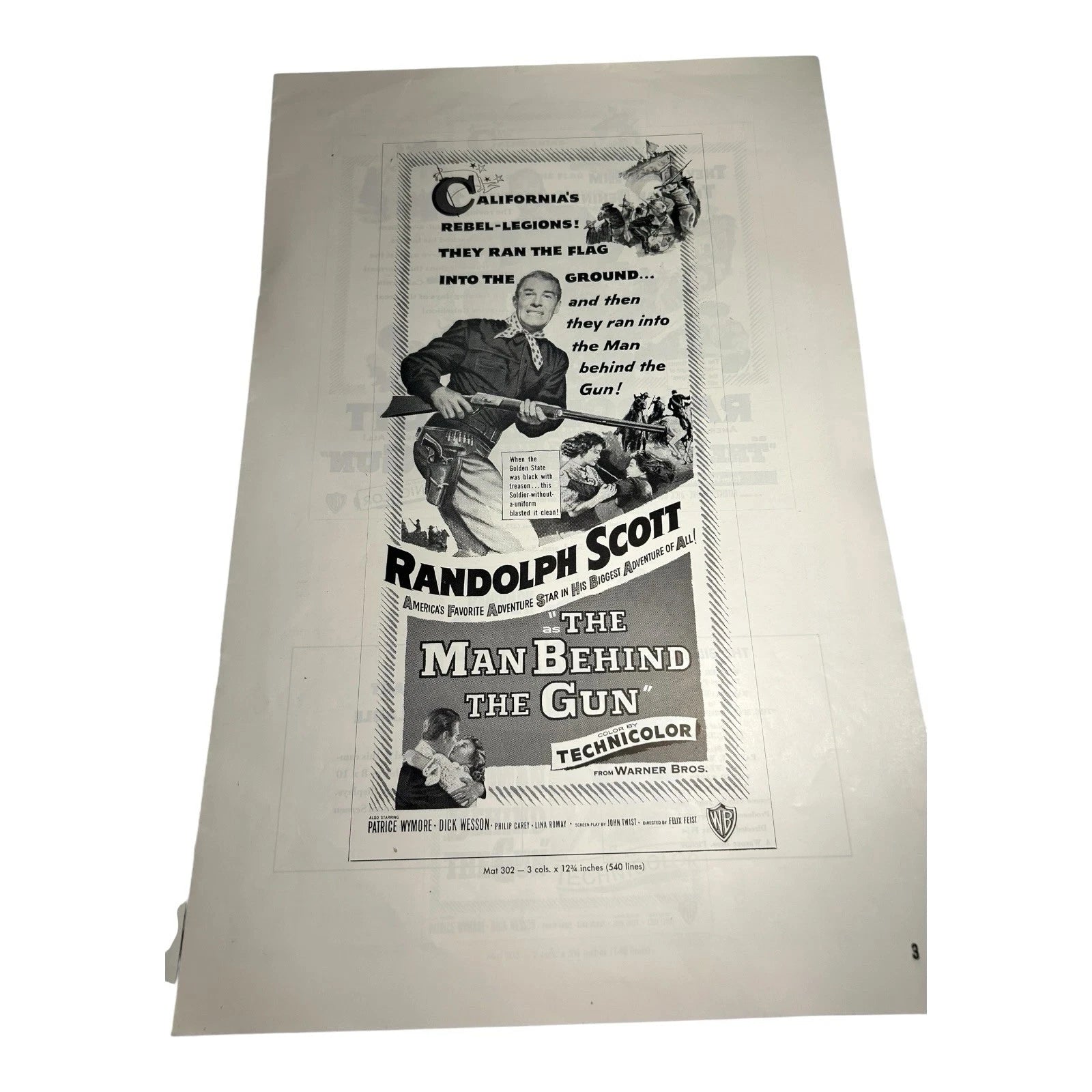 Vintage Movie Press Book Showmans Manual The Man Behind The Gun 1953