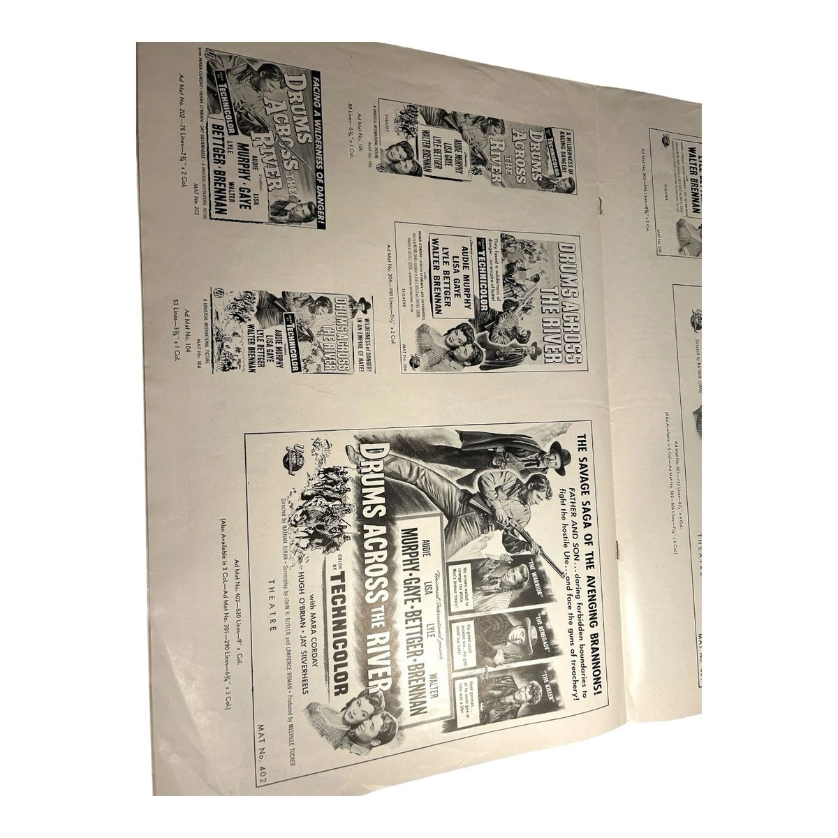 Vintage Movie Press Book Showmans Manual Drums Across The River 1954