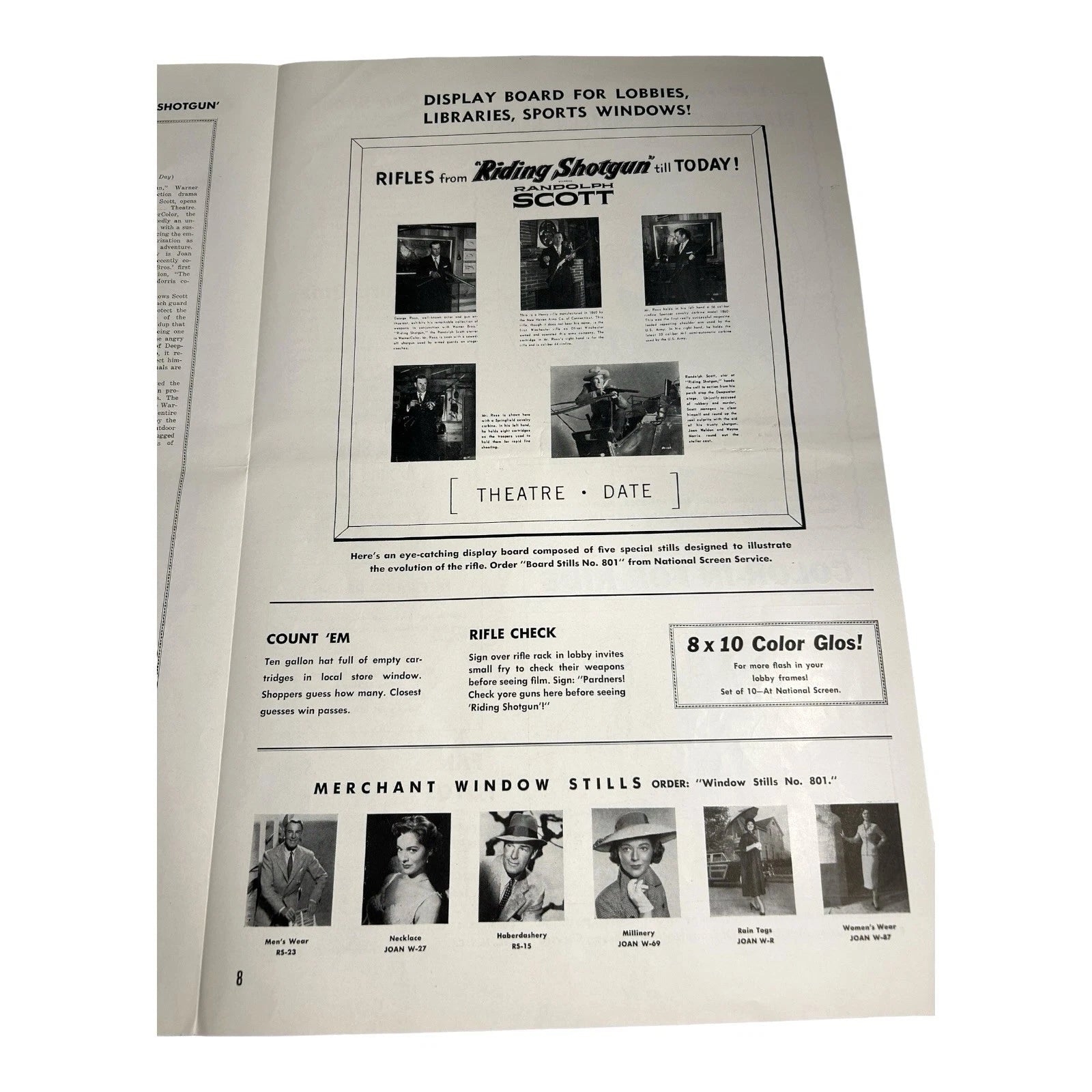 Vintage Movie Press Book Showmans Manual Riding Shotgun 1954