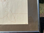 Vintage Framed  and Signed Original Drawing by Peter Max June 75