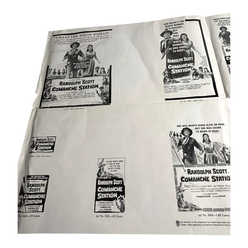 Vintage Movie Press Book Showmans Manual Comanche Station 1960
