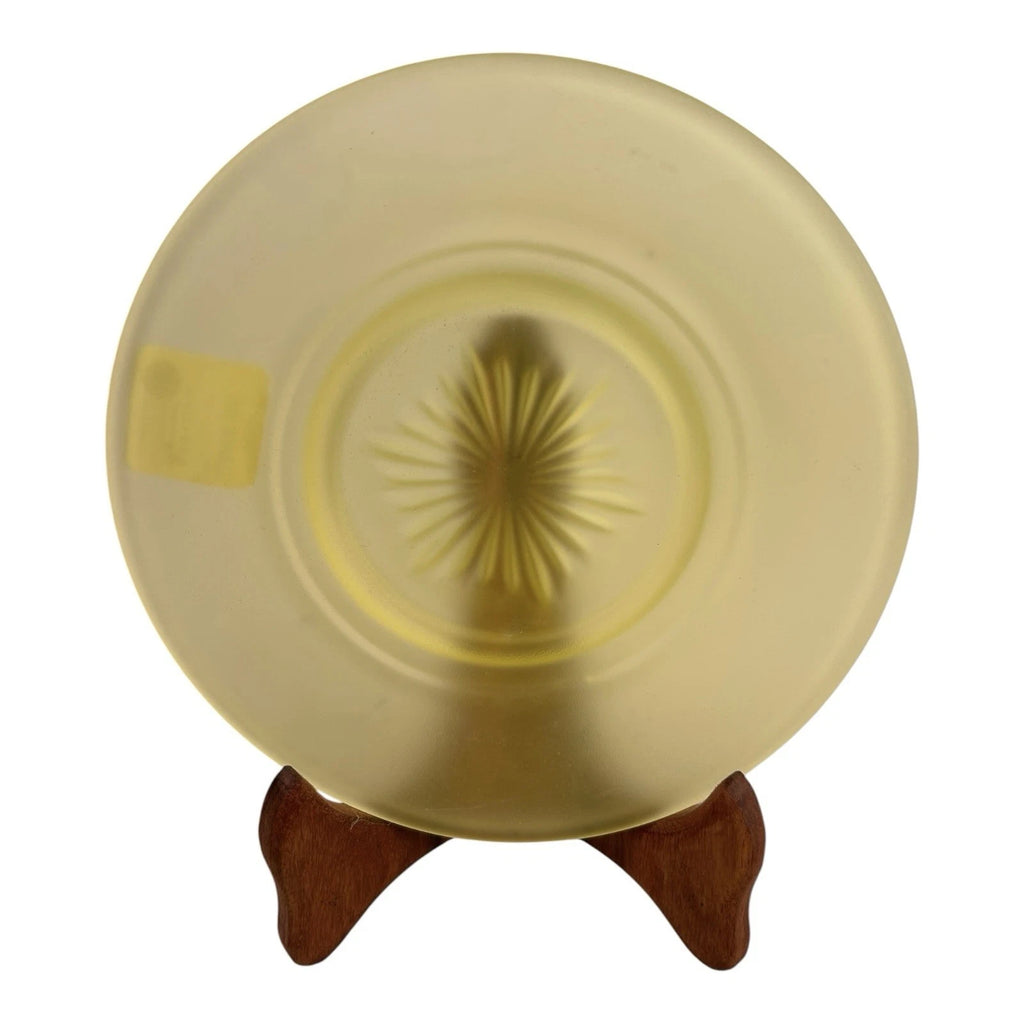 Vintage Set of 2 Vaseline Uranium Glass Plates Owned by Martha Stewart