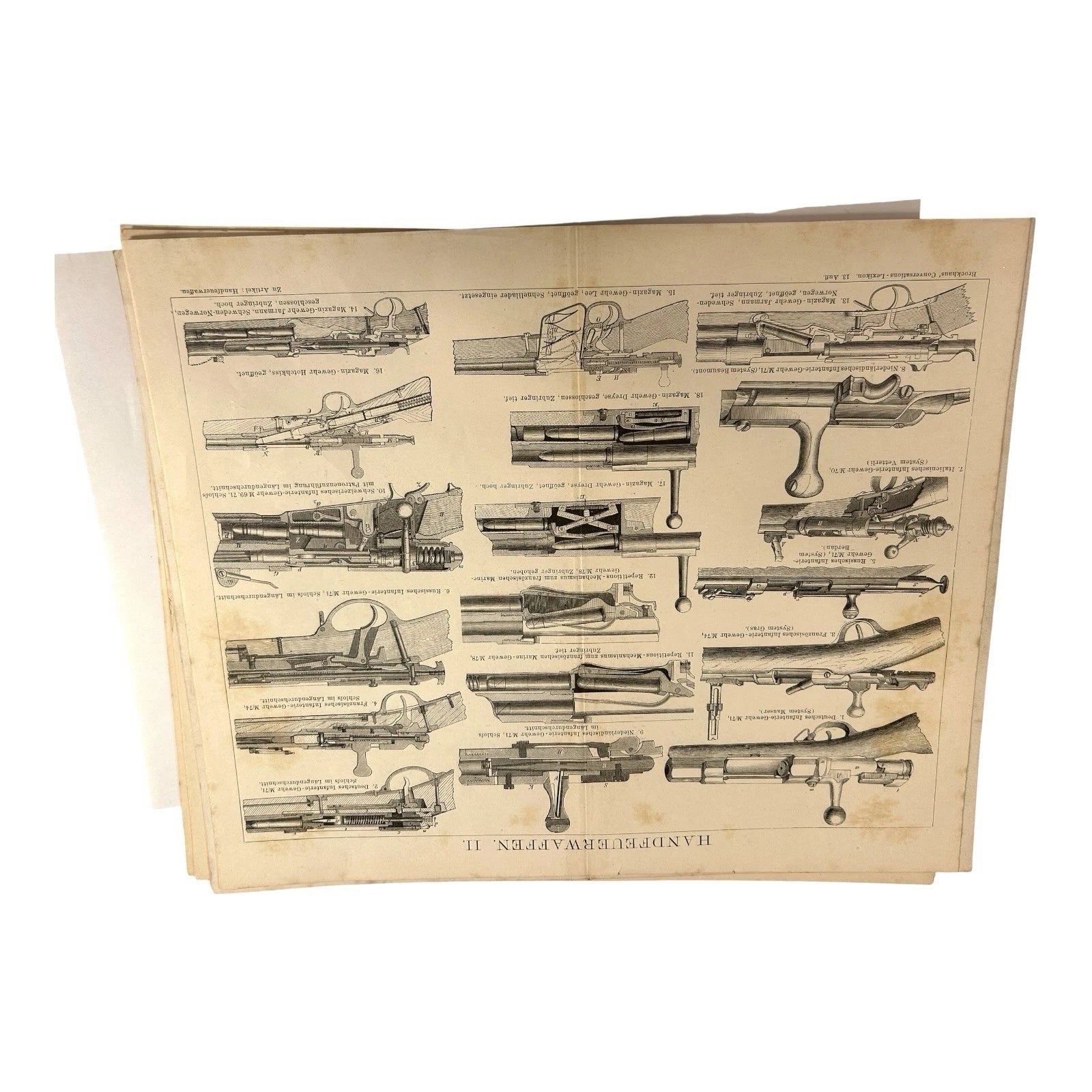 Antique Collection of Austro Hungary German Weapon Cannons Guns Prints