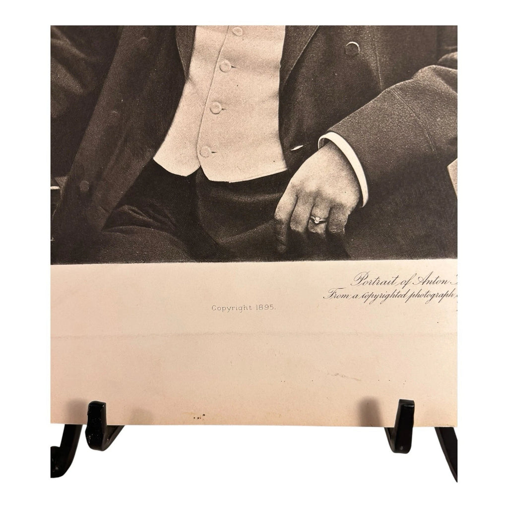 Antique Original Photograph Photogravure Portrait of Anton Seidl 1895