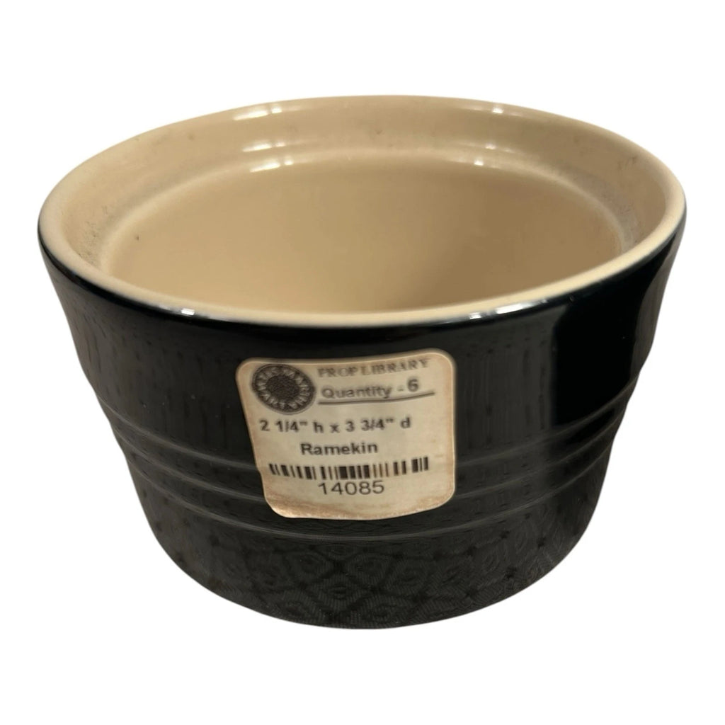 Vintage Set of 2 Black Le Creuset Ramekins Owned by Martha Stewart