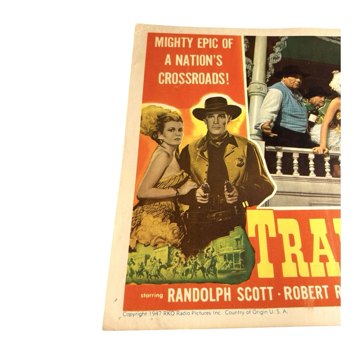 Vintage Western Movie Lobby Card Trail Street T 1947