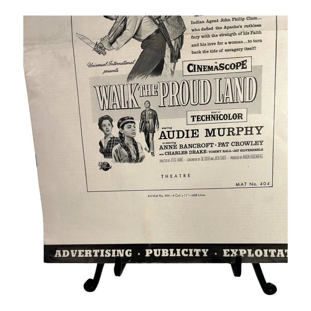 Vintage Movie Press Book Showmans Manual Walk The Proud Land 1956