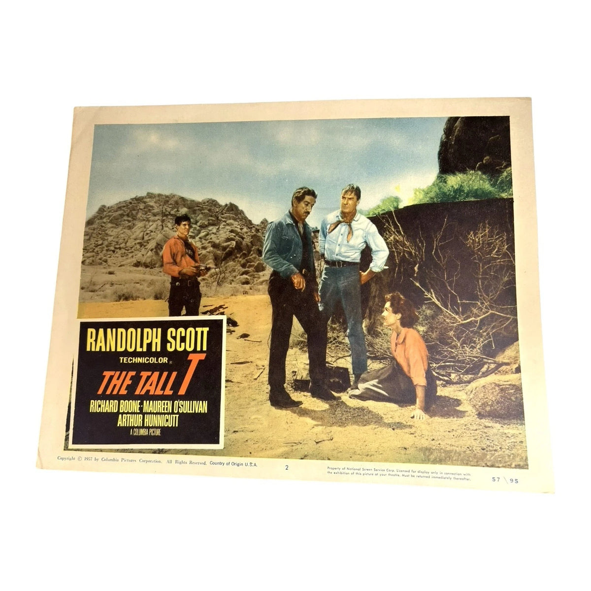Vintage Western Movie Lobby Card The Tall T 1957 (B)