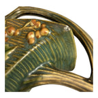 Antique Roseville Art Pottery Bushberry Art Deco Handled Basket Vase 37 1-10