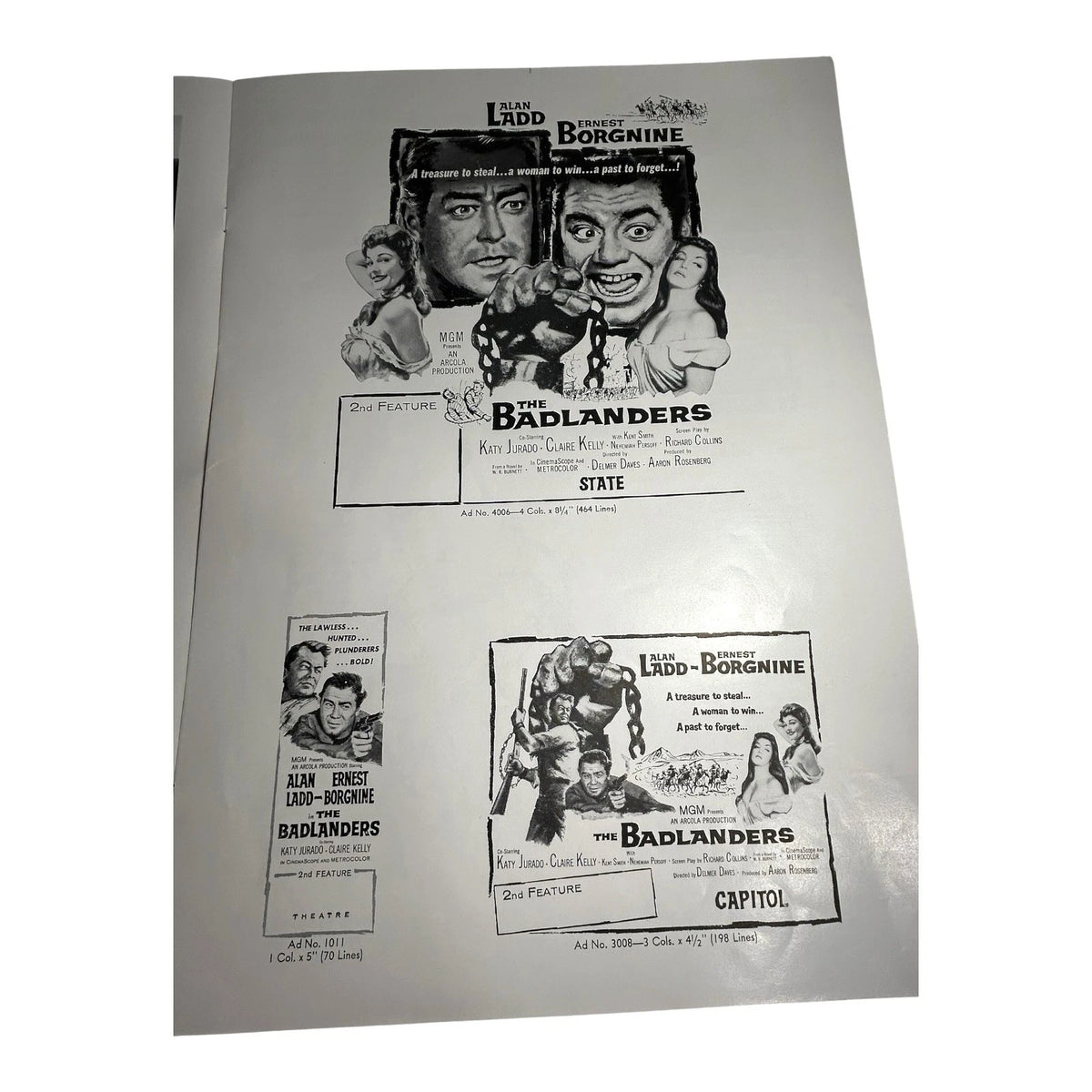 Vintage Movie Press Book Showmans Manual The Badlanders 1958