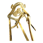 Vintage English Saddle Horse Head Brass Saddle Rack Bracket