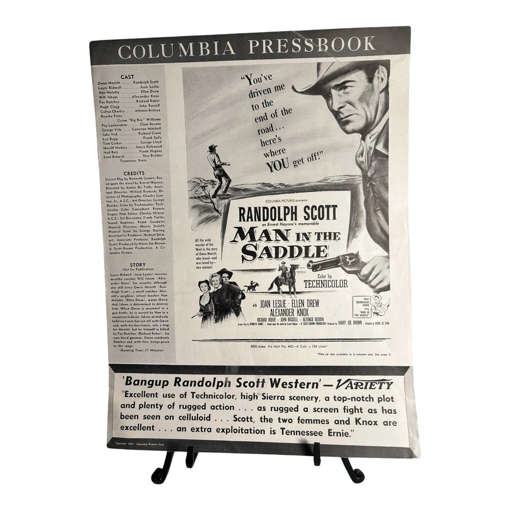 Vintage Movie Press Book Showmans Manual Man In The Saddle 1951