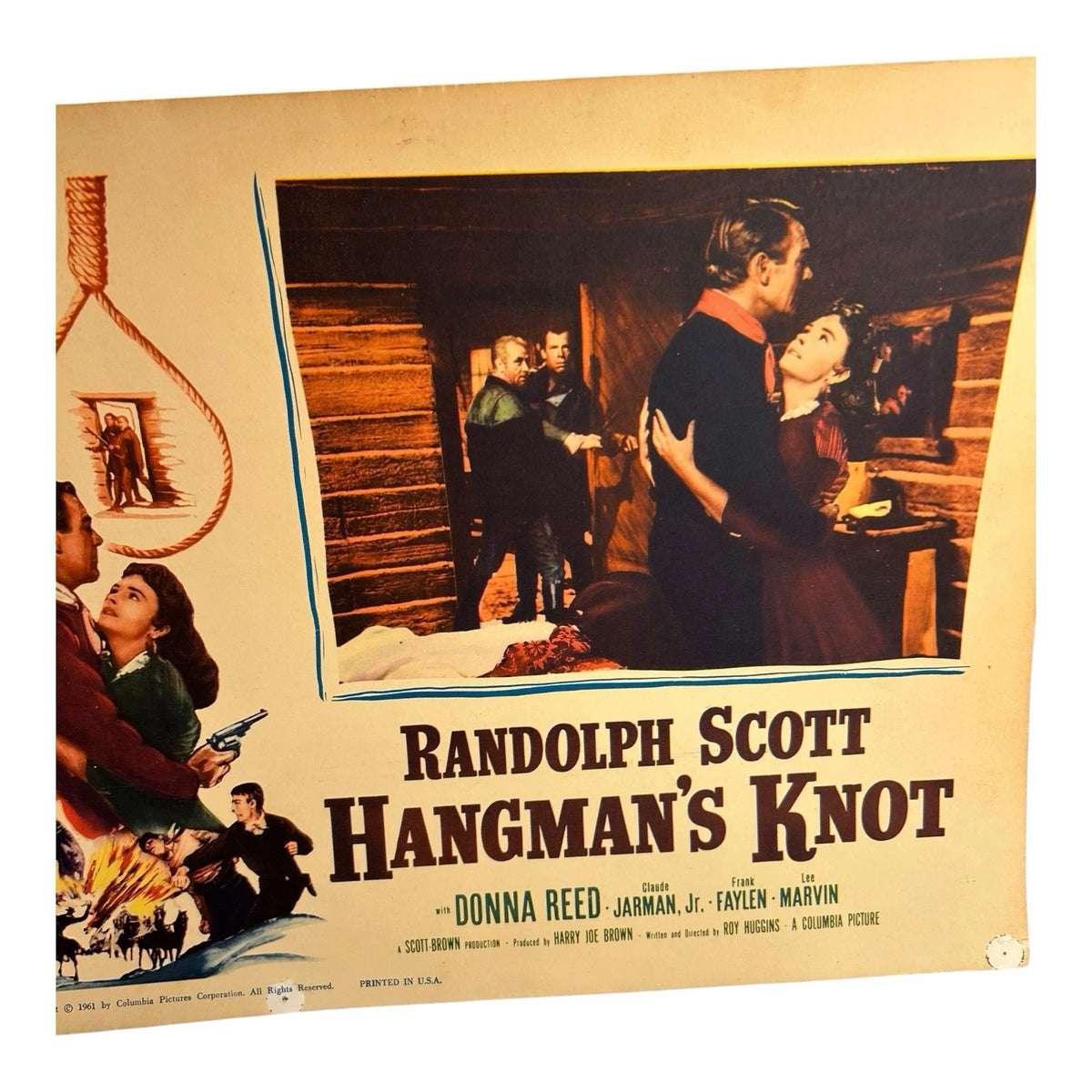 Vintage Western Movie Lobby Card Hangman's Knot 1961