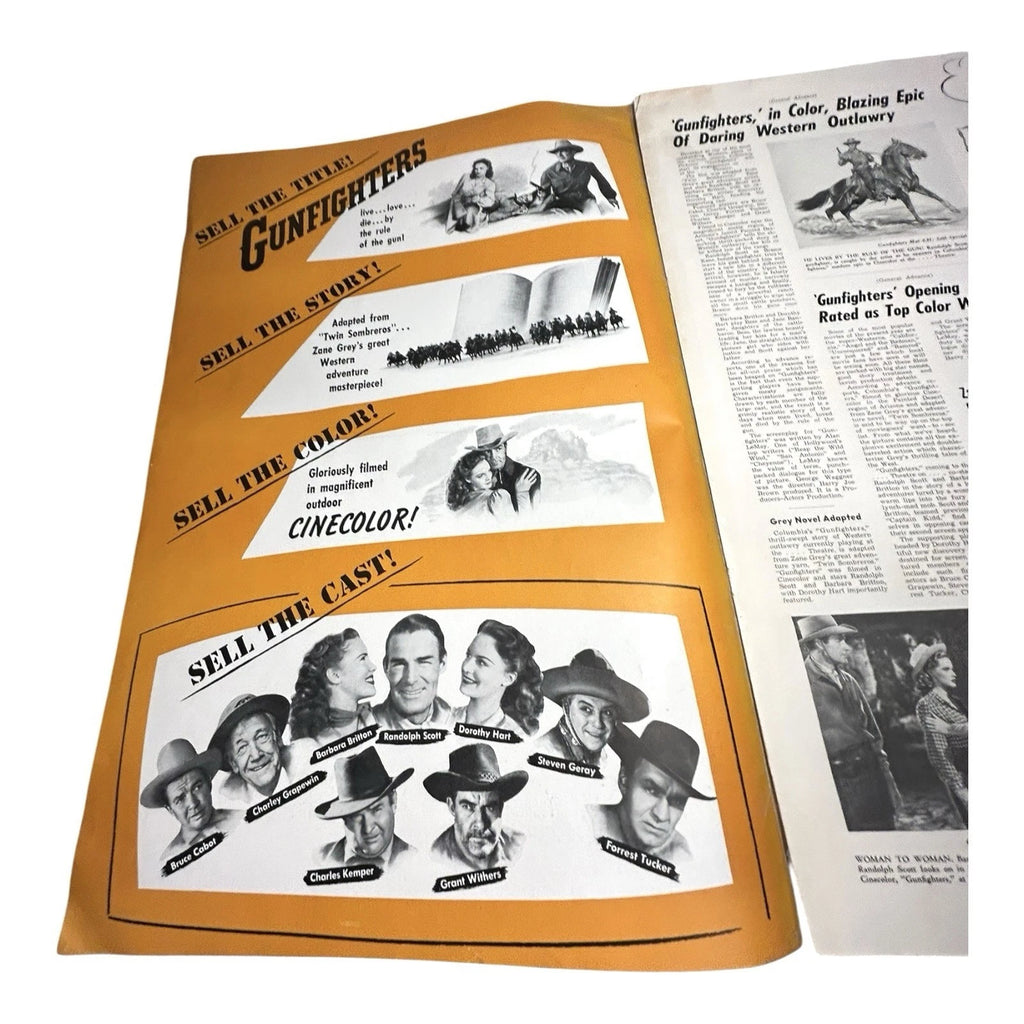 Vintage Movie Press Book Showmans Manual Gunfighters 1947