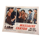 Vintage Western Movie Lobby Card Massacre Canyon 1954