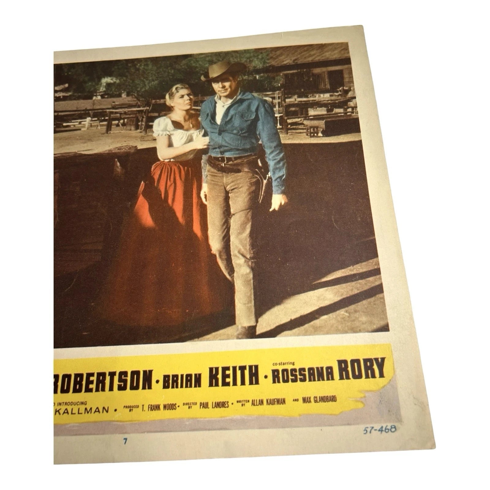Vintage Western Movie Lobby Card Hell Canyon Outlaws 1957