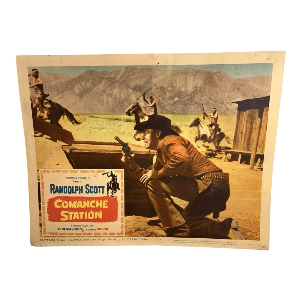 Vintage Western Movie Lobby Card Commanche Station 1960 (D)