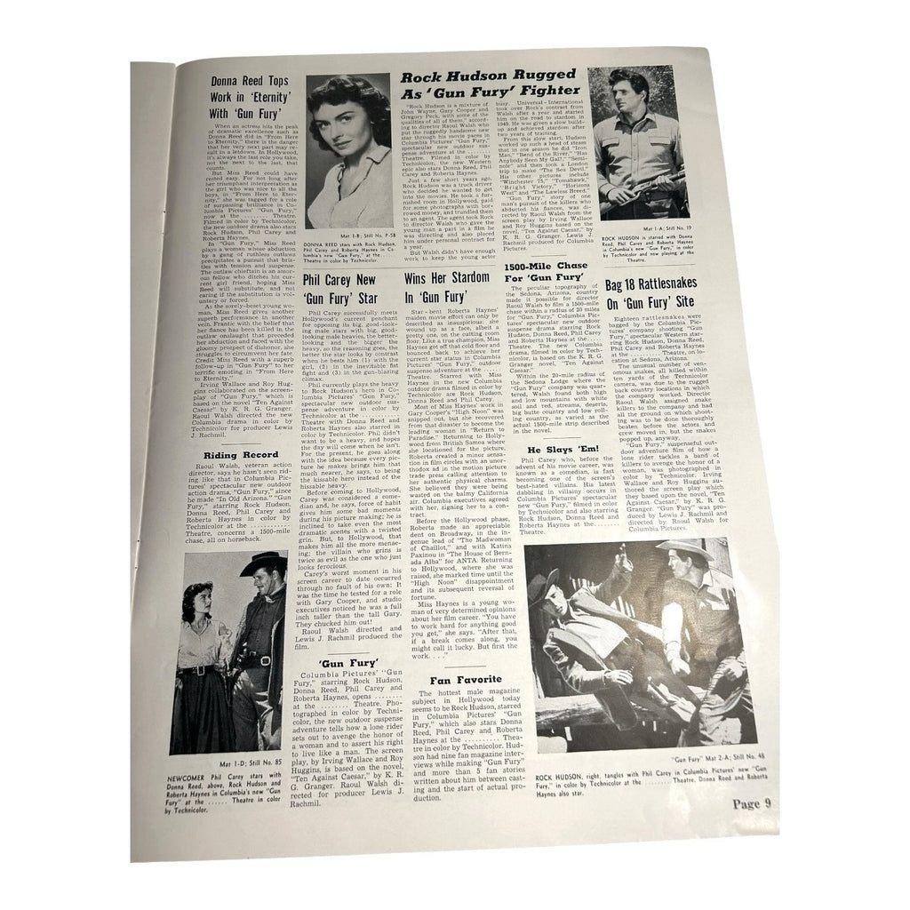 Vintage Movie Press Book Showmans Manual Gun Fury 1953