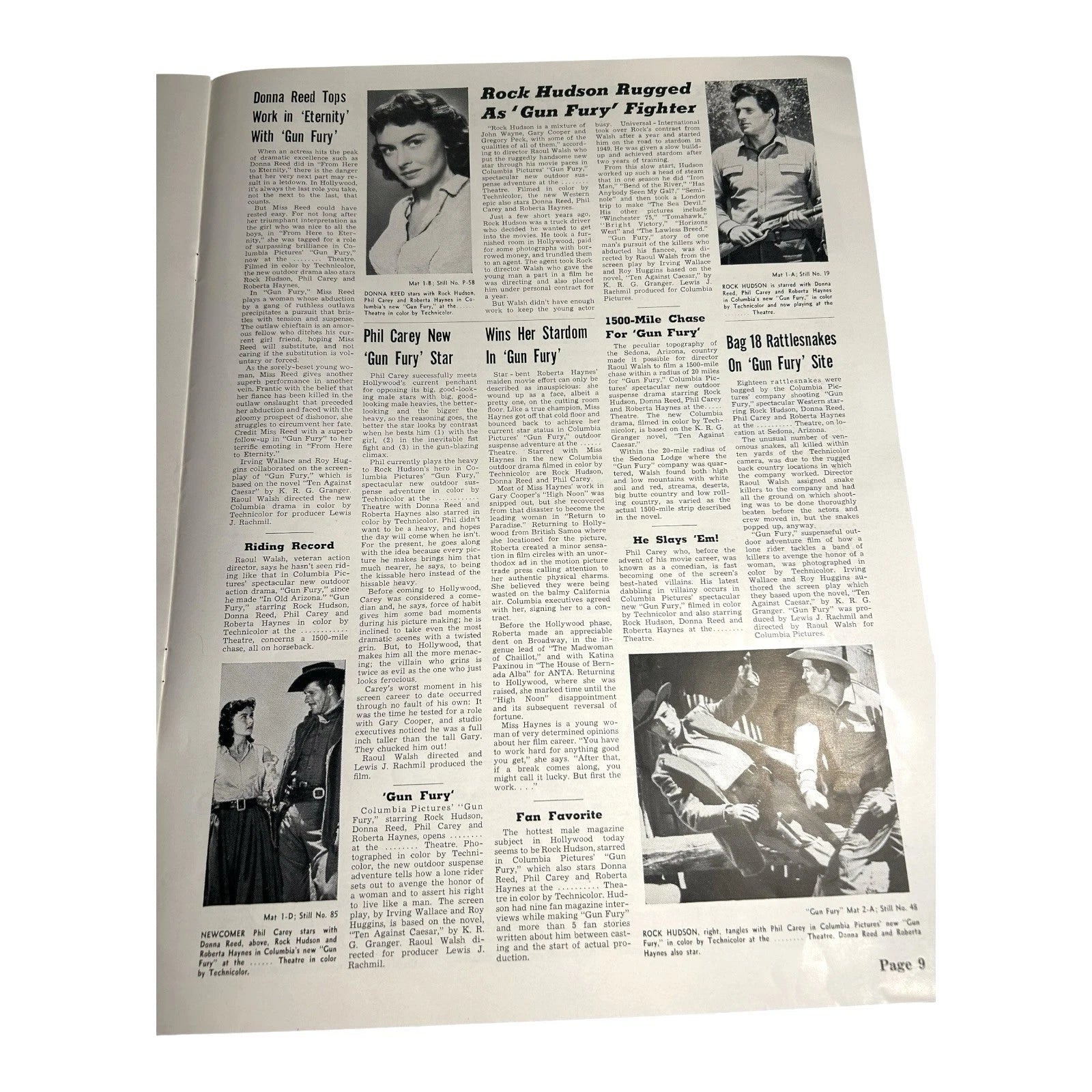 Vintage Movie Press Book Showmans Manual Gun Fury 1953