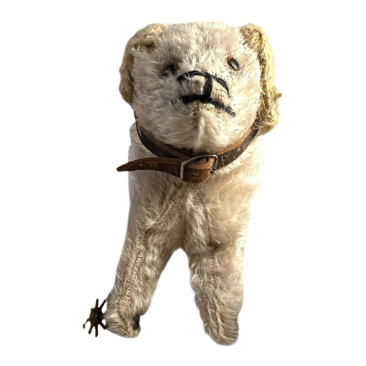 Antique Stuffed Animal Dog Rolling Pull Toy