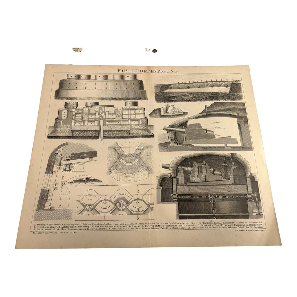 Antique Collection of Austro Hungary German Weapon Cannons Guns Prints