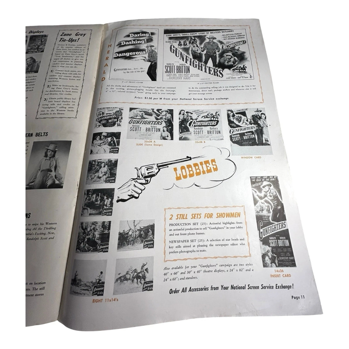 Vintage Movie Press Book Showmans Manual Gunfighters 1947