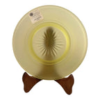 Vintage Set of 2 Vaseline Uranium Glass Plates Owned by Martha Stewart