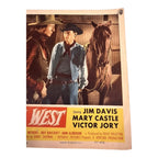 Vintage Western Movie Lobby Card Last Stagecoach West 1957