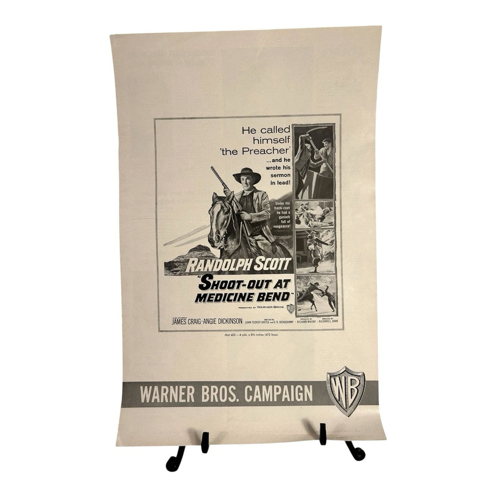 Vintage Movie Press Book Showmans Manual Shoot-Out At Medicine Bend 1957