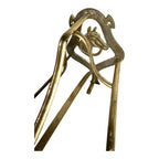 Vintage English Saddle Horse Head Brass Saddle Rack Bracket