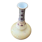 Antique Bohemian Enameled Marbled Opaline Art Glass Vase - Harrach Style
