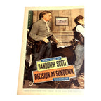 Vintage Western Movie Lobby Card Decision At Sundown 1957 (A)
