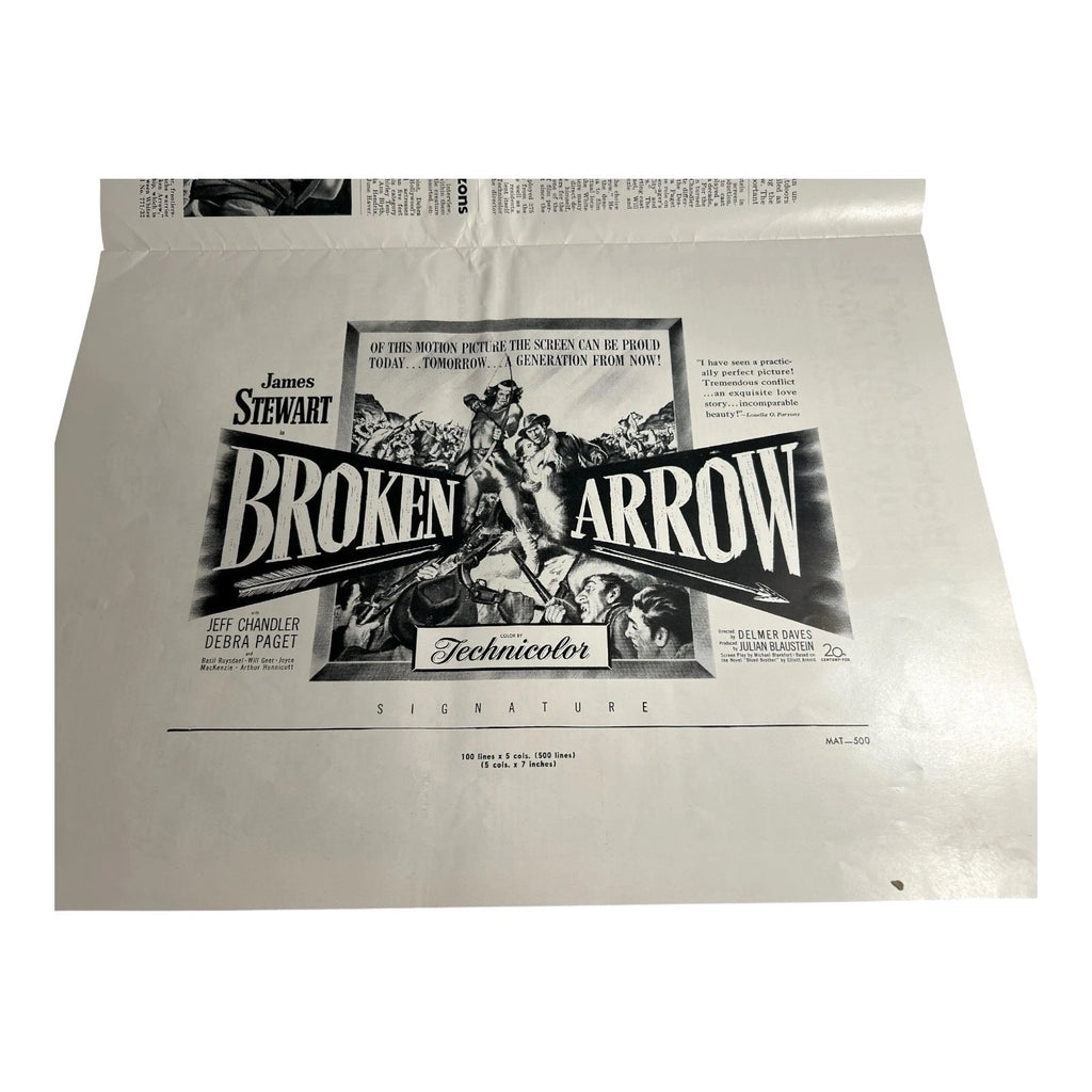 Vintage Movie Press Book Showmans Manual Broken Arrow 1950