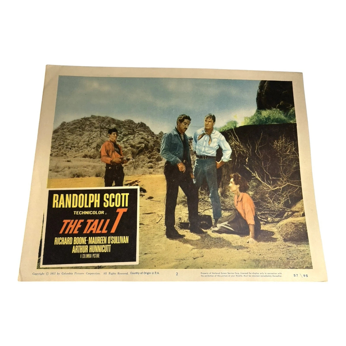 Vintage Western Movie Lobby Card The Tall T 1957 (B)