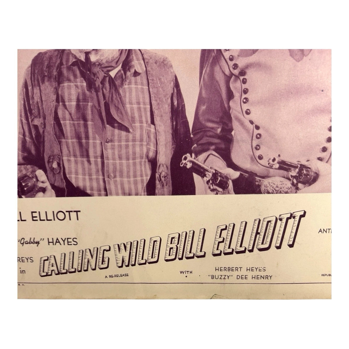 Vintage Western Movie Lobby Card Calling Wild Bill Elliott 1943