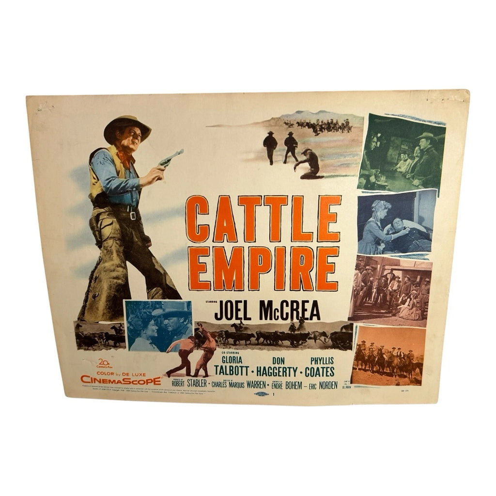 Vintage Western Movie Lobby Card Cattle Empire 1958