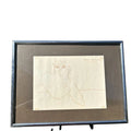 Vintage Framed  and Signed Original Drawing by Peter Max June 75
