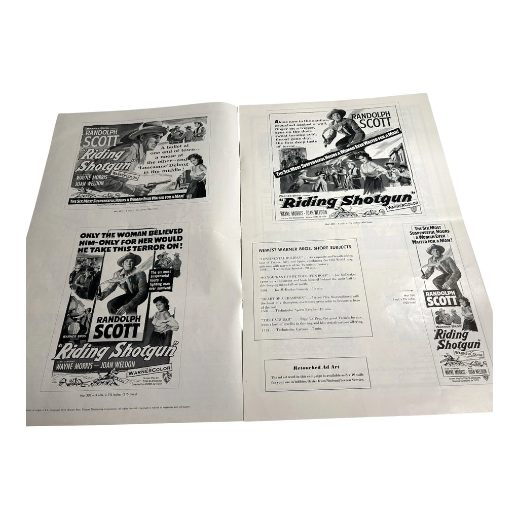 Vintage Movie Press Book Showmans Manual Riding Shotgun 1954