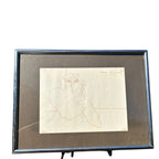 Vintage Framed  and Signed Original Drawing by Peter Max June 75