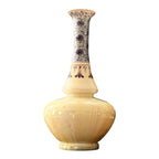 Antique Bohemian Enameled Marbled Opaline Art Glass Vase - Harrach Style