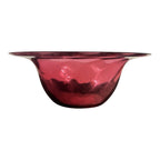 Vintage Set of 3 Cranberry Glass Bowls Owned by Martha Stewart