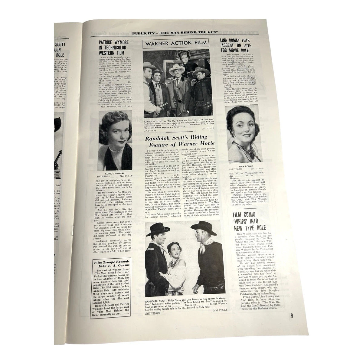 Vintage Movie Press Book Showmans Manual The Man Behind The Gun 1953