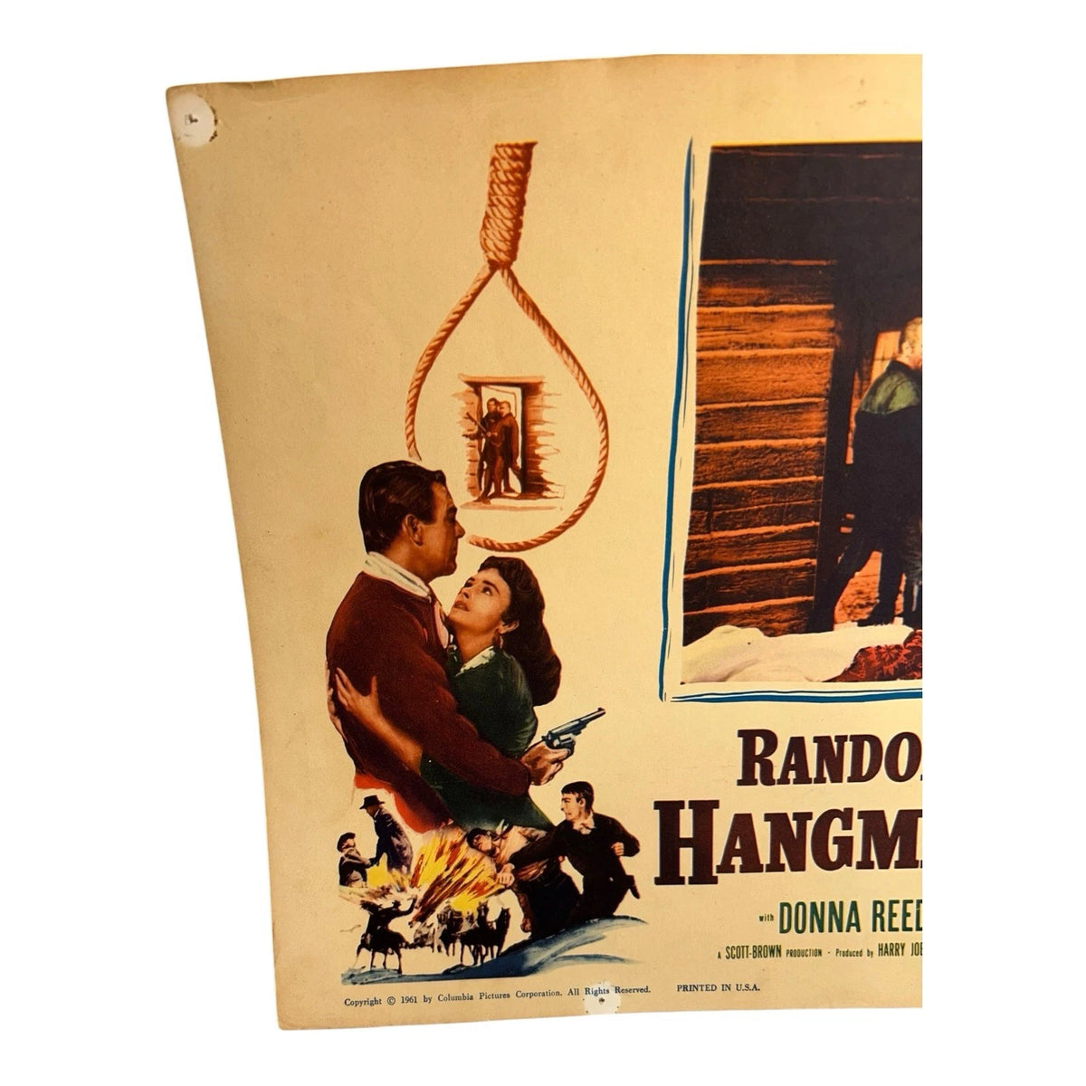 Vintage Western Movie Lobby Card Hangman's Knot 1961