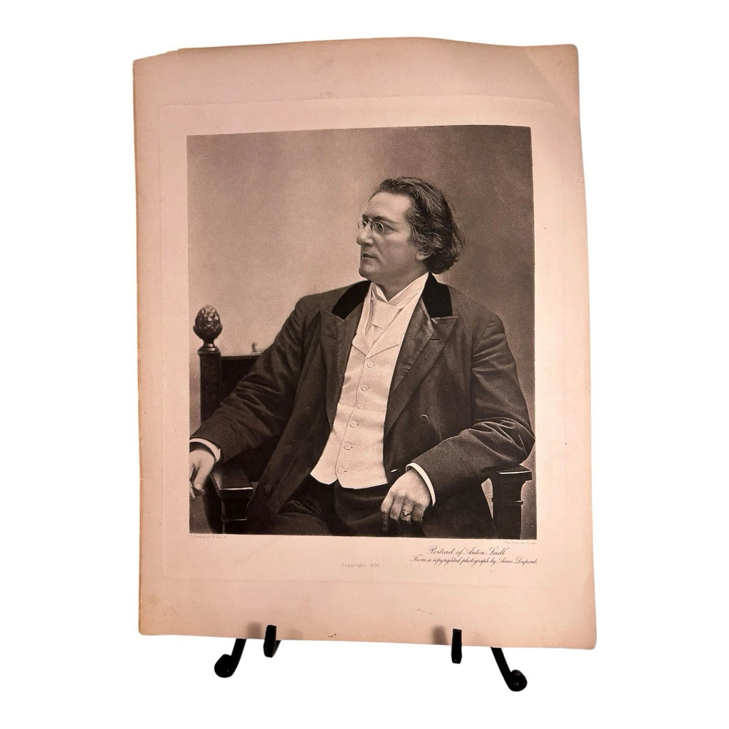Antique Original Photograph Photogravure Portrait of Anton Seidl 1895