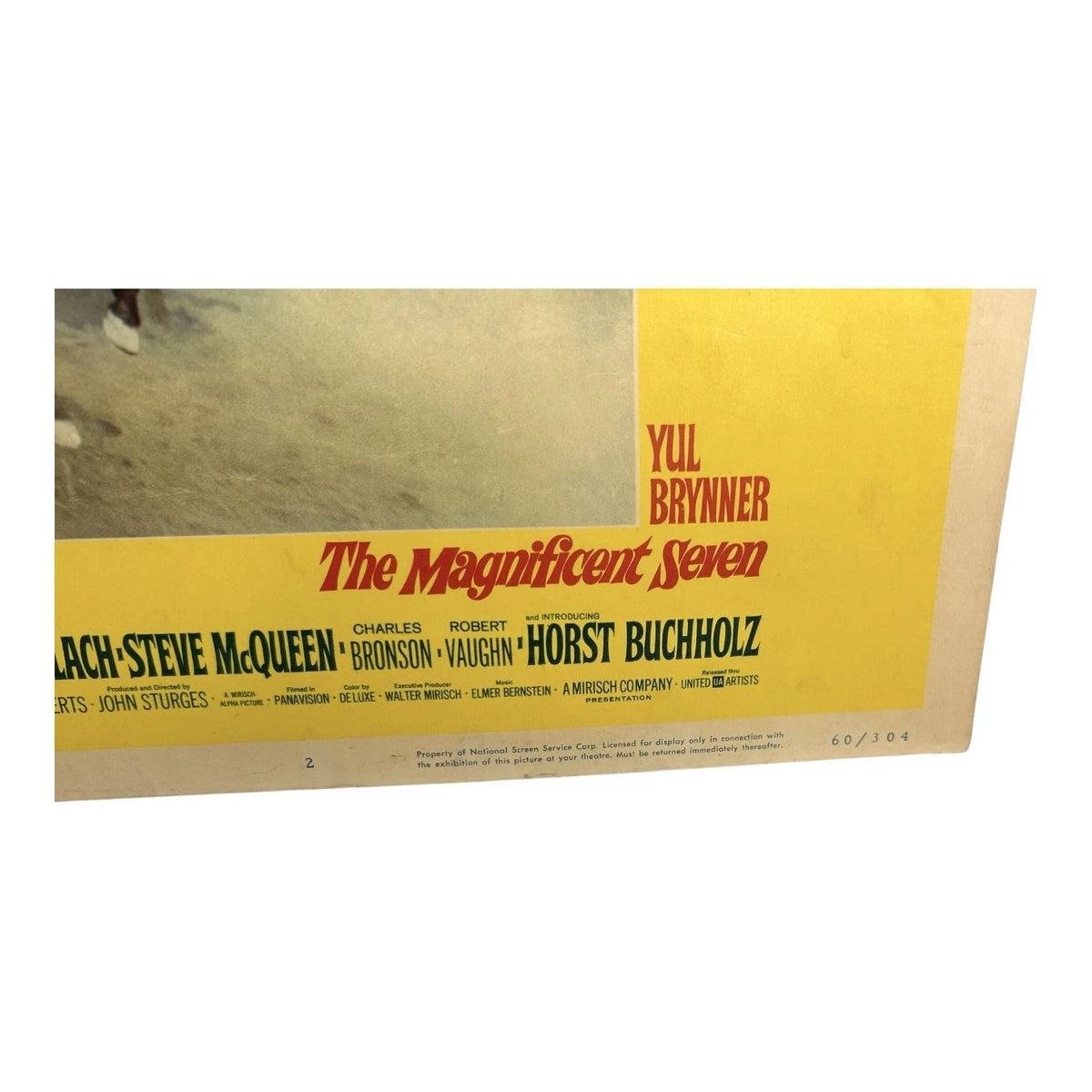 Vintage Western Movie Lobby Card The Magnificent Seven 1960 (E)