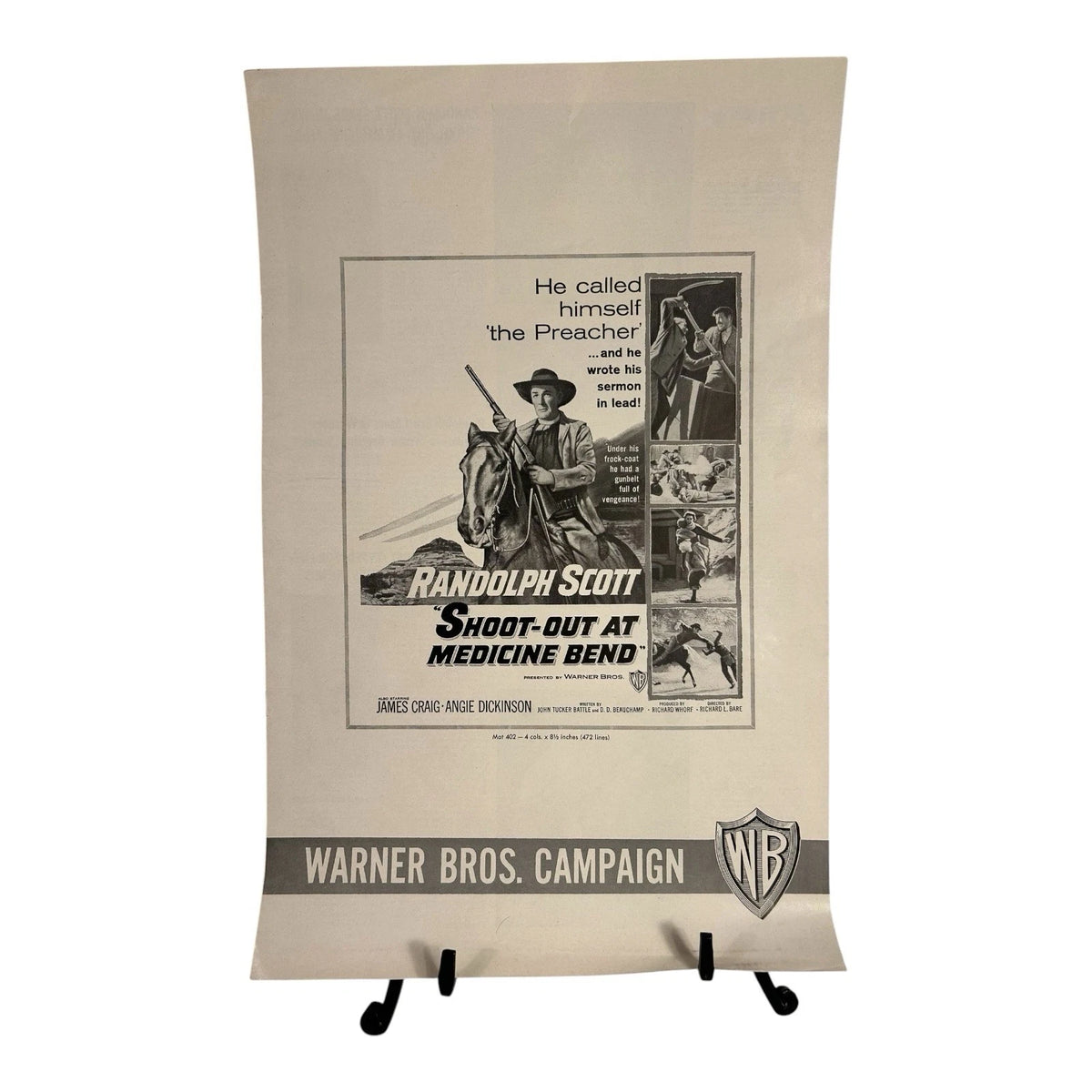 Vintage Movie Press Book Showmans Manual Shoot-Out At Medicine Bend 1957