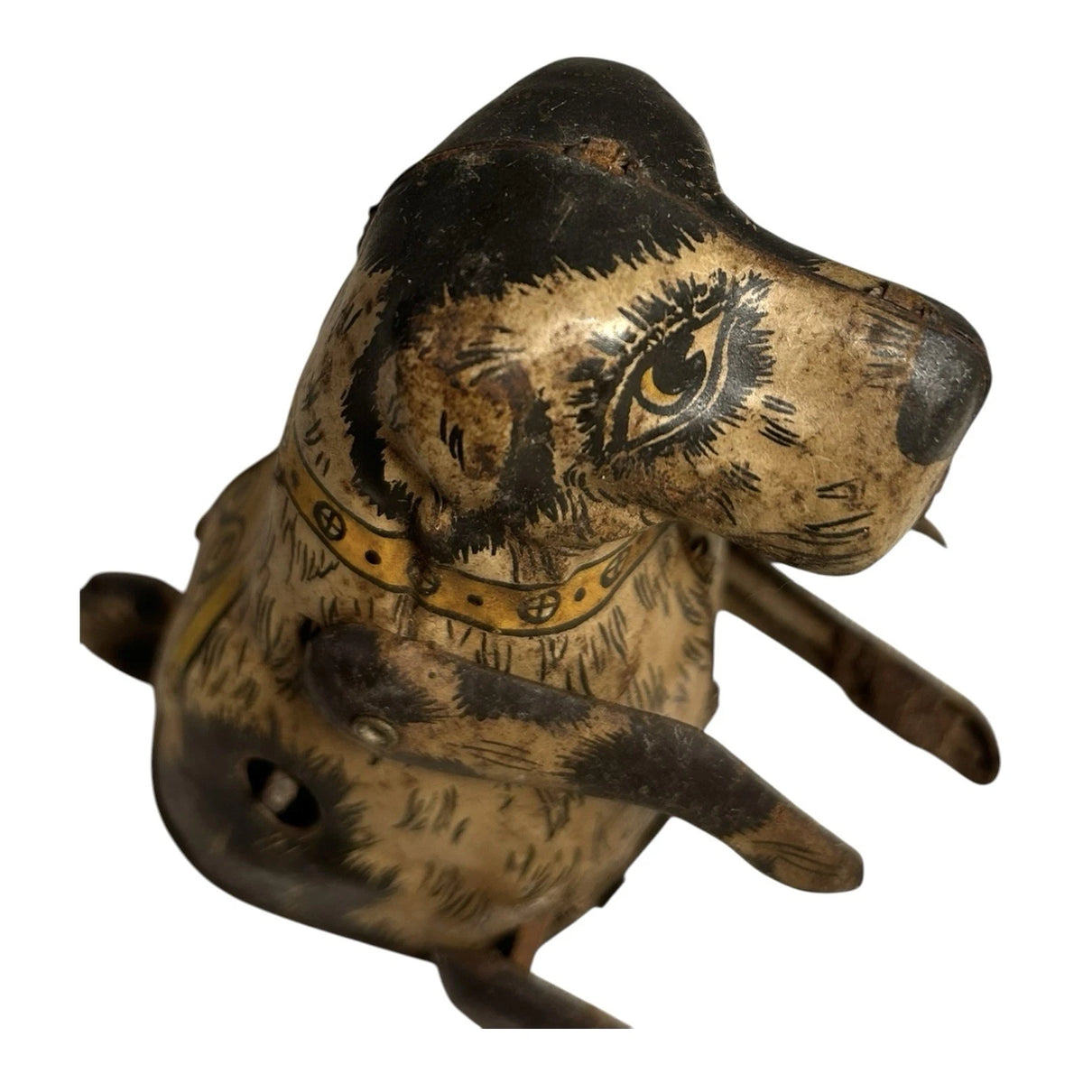 Antique Louis Marx Wind Up Tin Litho Flipo See Me Jump Toy Dog